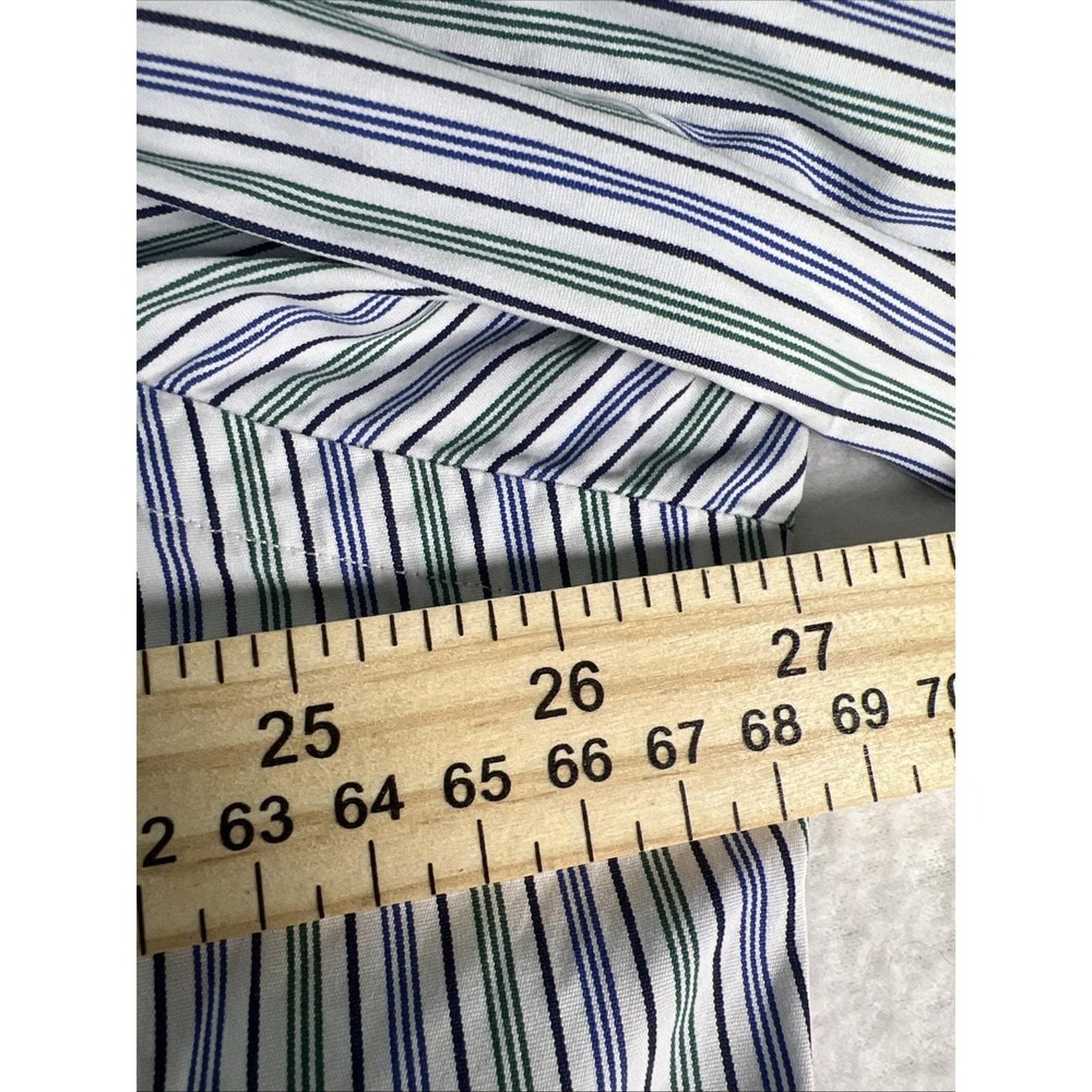 Vintage Polo Ralph Lauren Regent Classic Fit Shirt 17.5 34/35 Hong Kong Stripe - Picture 7 of 8
